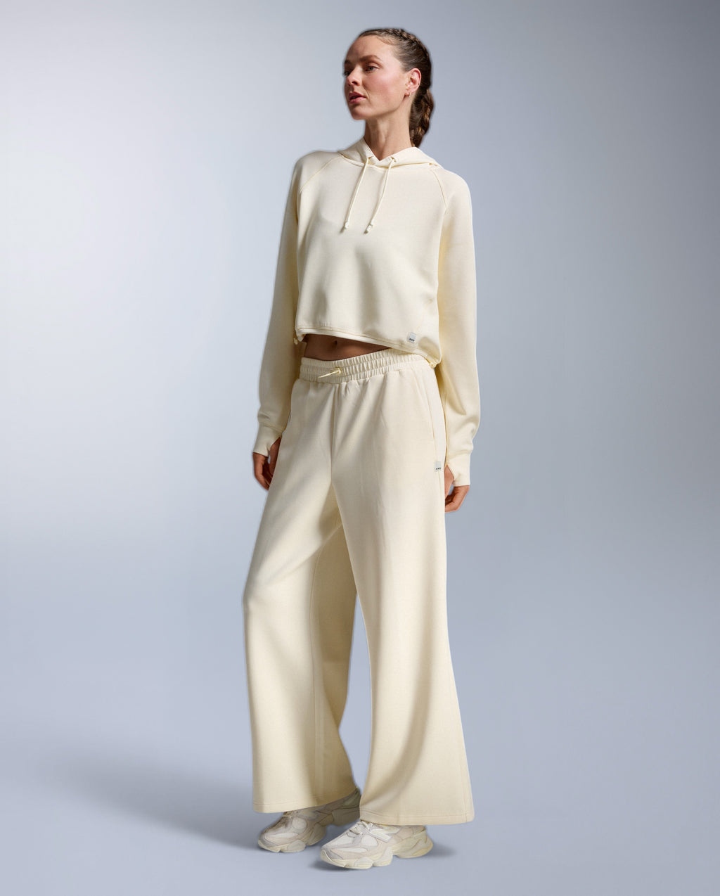 Wonderluxe Sand Washed Cropped Hoodie