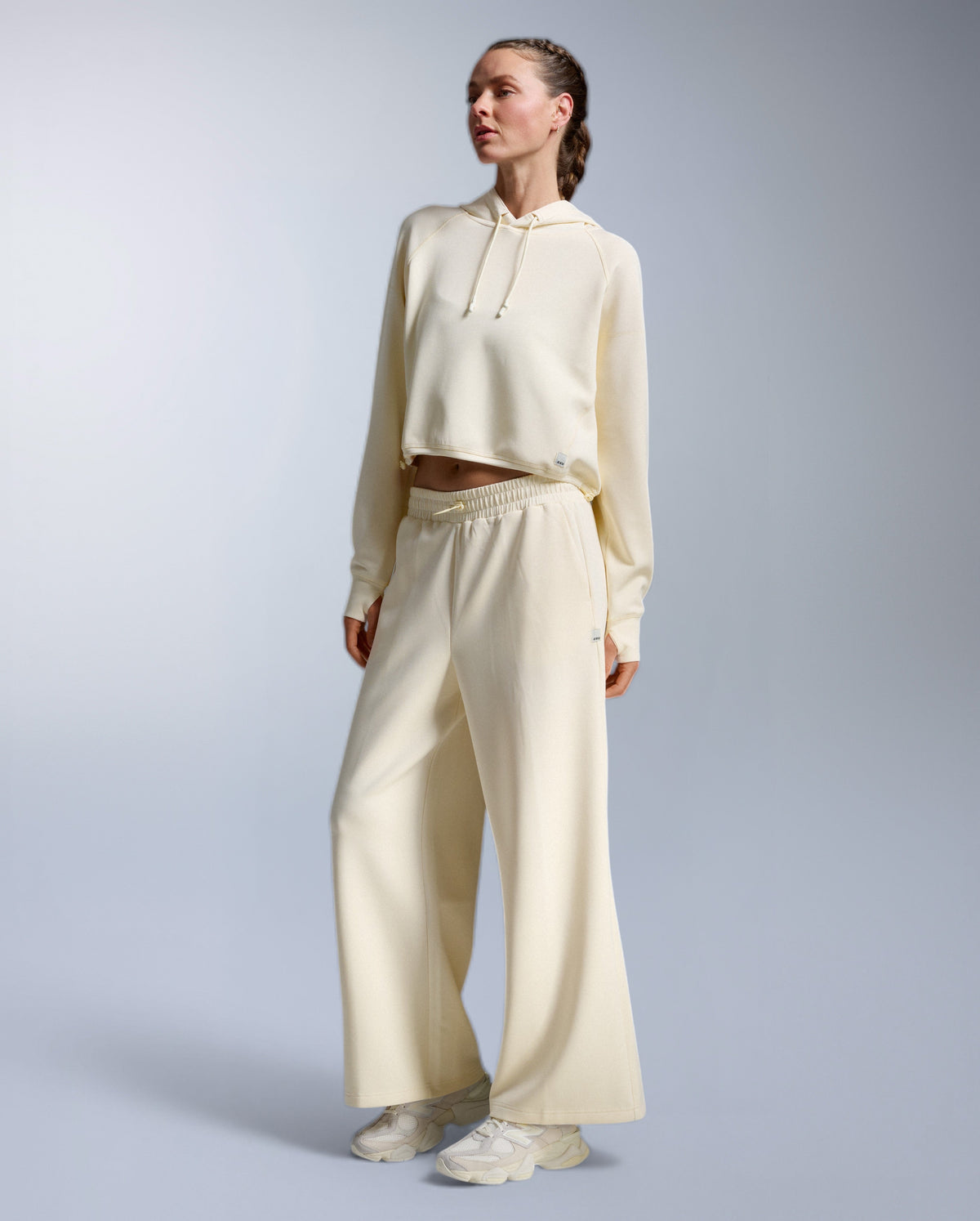 Wonderluxe Sand Washed Cropped Hoodie
