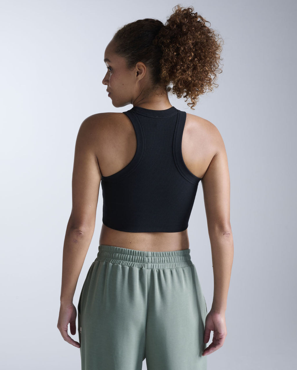 Fluid Tencel Ribbed Crop Tank