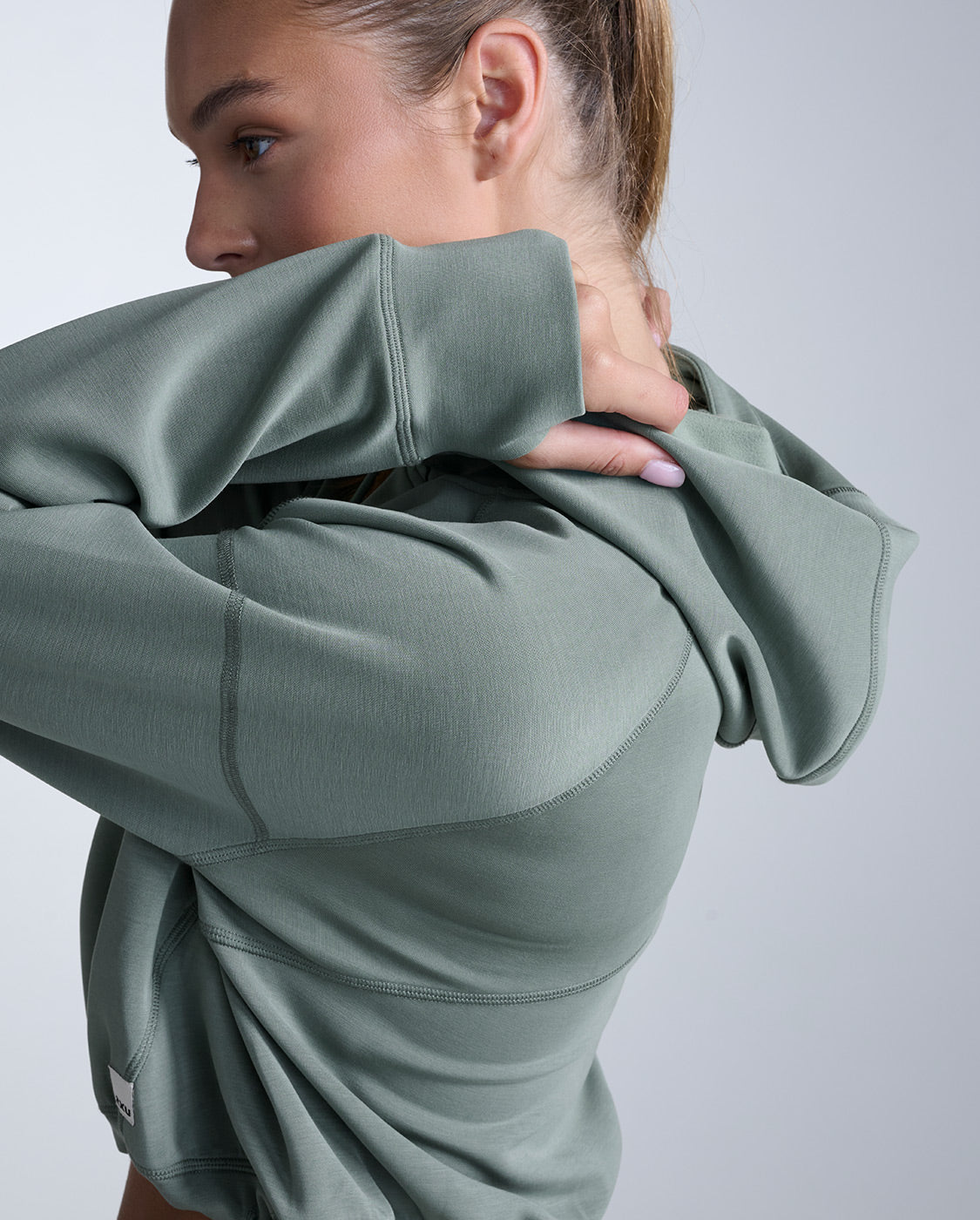Wonderluxe Sand Washed Cropped Hoodie