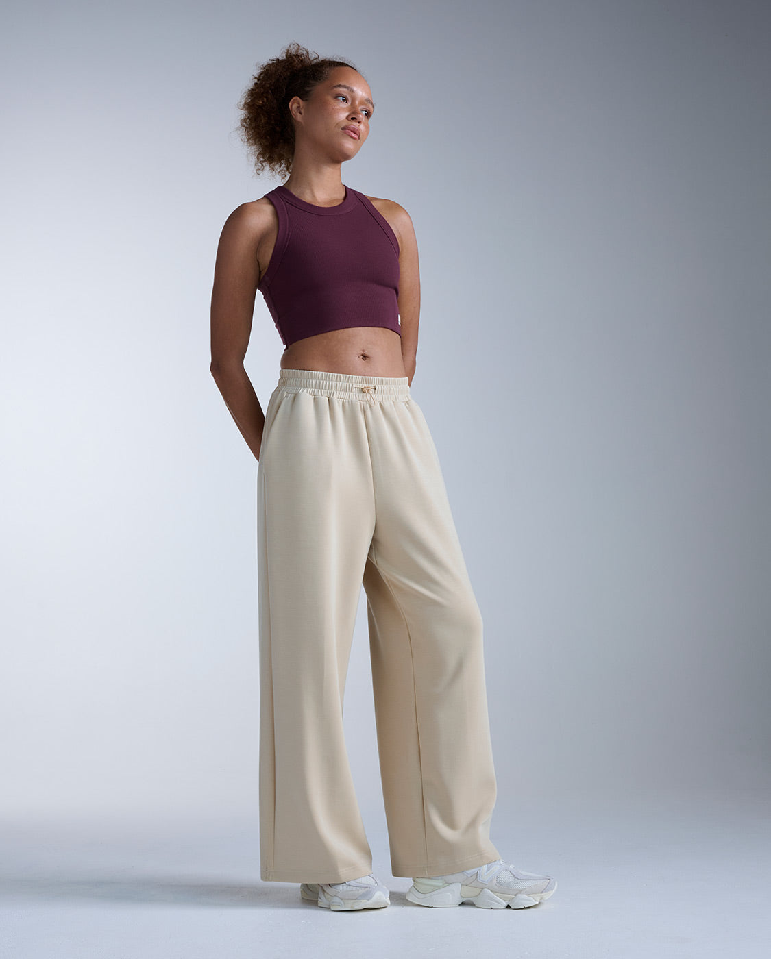 Fluid Tencel Ribbed Crop Tank