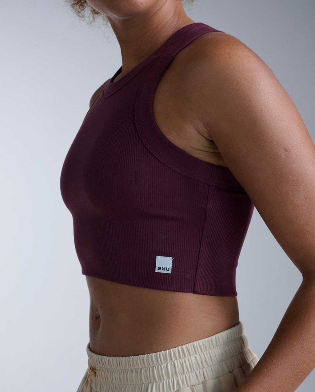 Fluid Tencel Ribbed Crop Tank