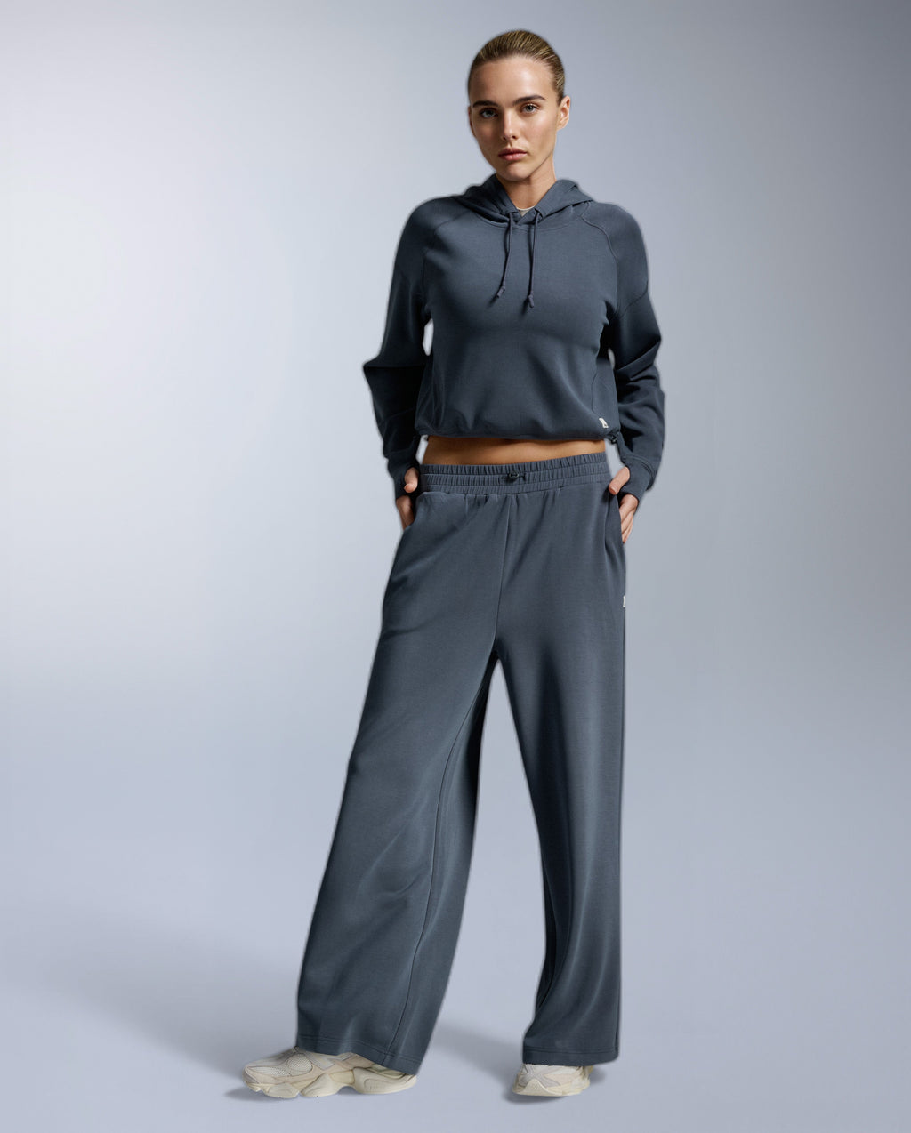 Wonderluxe Sand Washed Cropped Hoodie