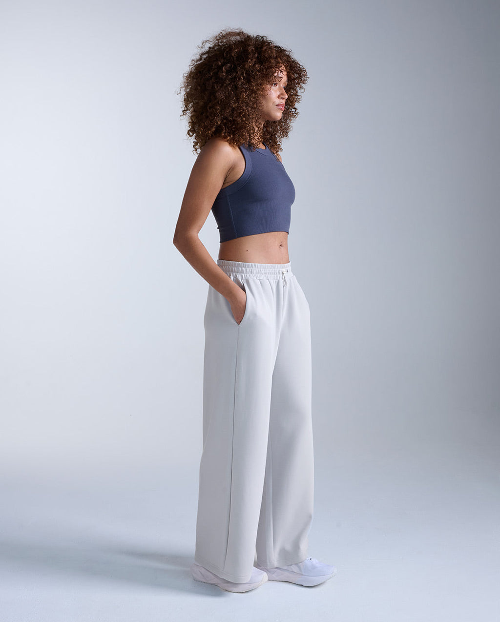 Fluid Tencel Ribbed Crop Tank