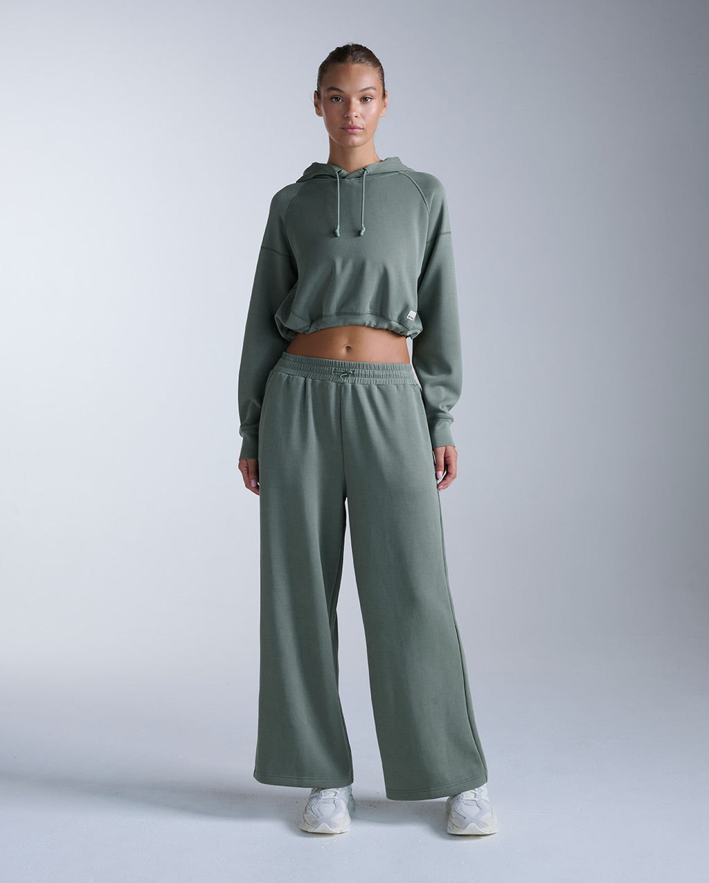 Wonderluxe Sand Washed Cropped Hoodie
