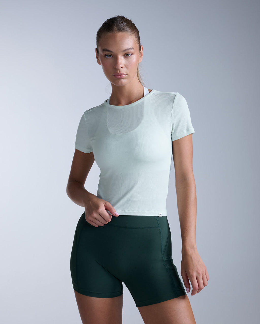 Fluid Modal Ribbed Crop Tee