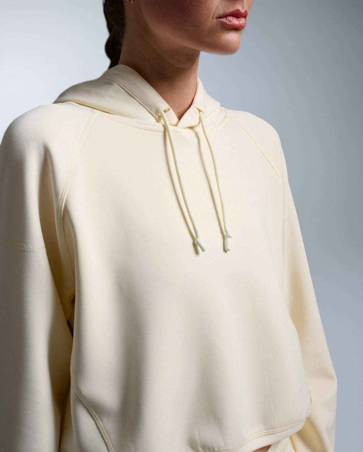 Wonderluxe Sand Washed Cropped Hoodie