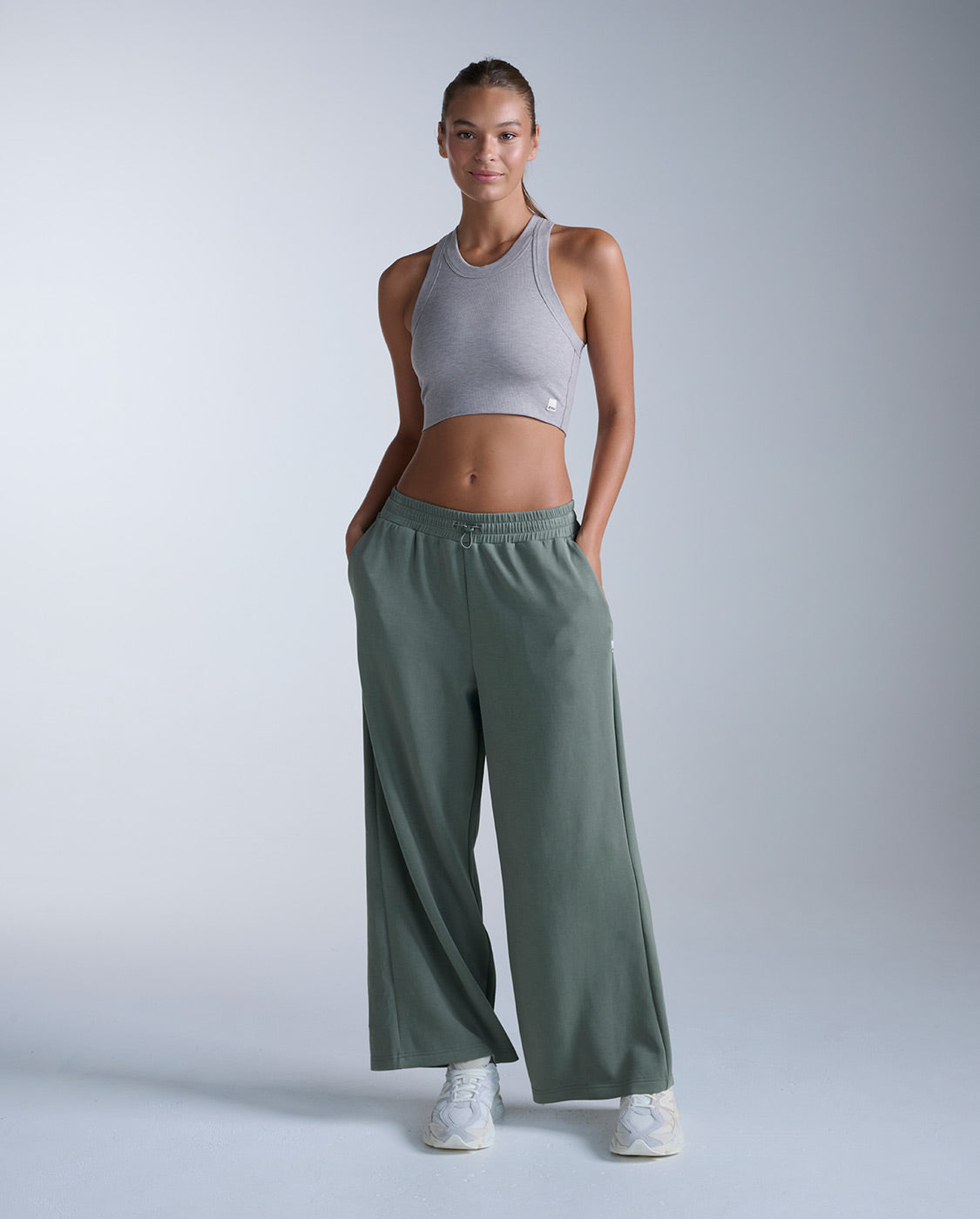 Fluid Tencel Ribbed Crop Tank